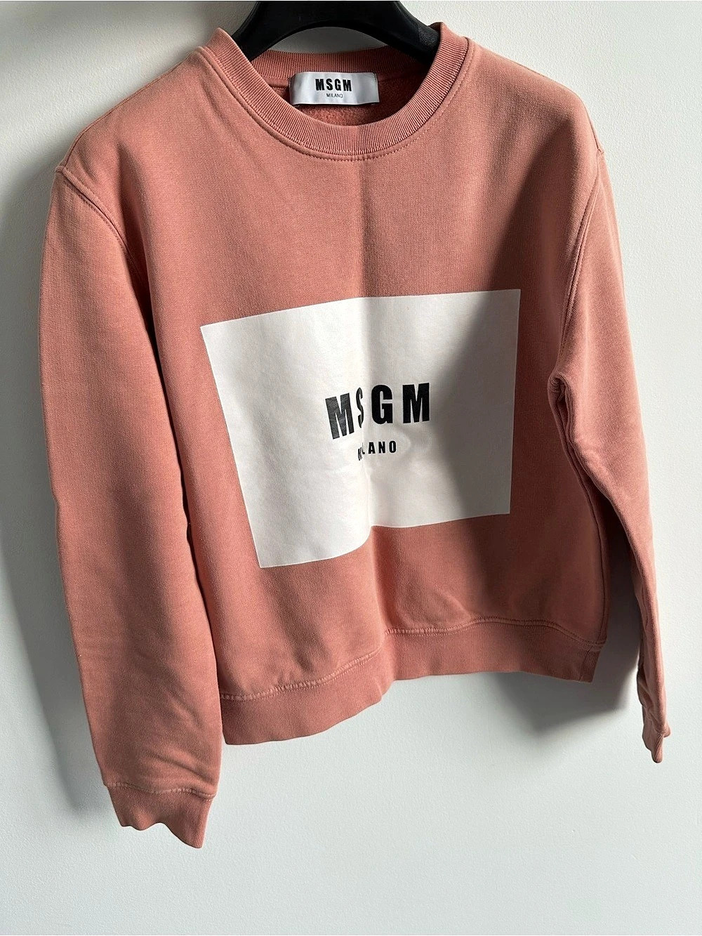 MSGM Milano Logo Crewneck Sweatshirt in Pink